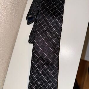Michael Kors Black and White Grid Tie